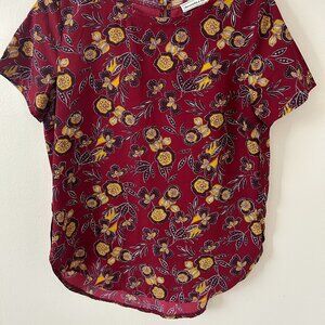 Abercrombie & Fitch‎ Women’s Floral Top – Short Sleeve Blouse – Size M